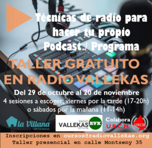 Curso en Radio Vallekas octubre noviembre 2021